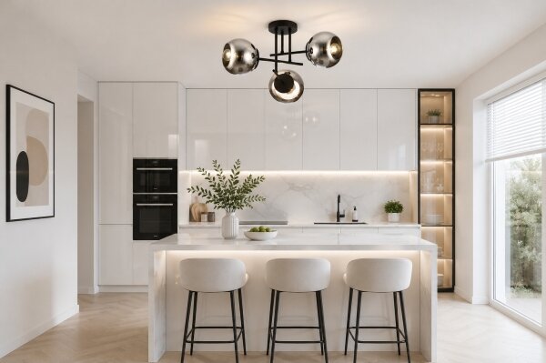 BRILAGI - Plafonieră aplicată DIOR 3xE27/60W/230V negru/gri fumuriu