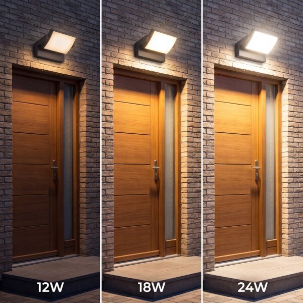 LED Stm aplică de perete pentru exterior LED/12/18/24W/230V 3000/4000/6500K IP54 neagră