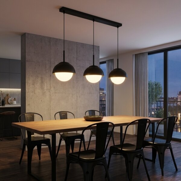 BRILAGI - Lustră pe cablu COSMO 3xE27/60W/230V negru