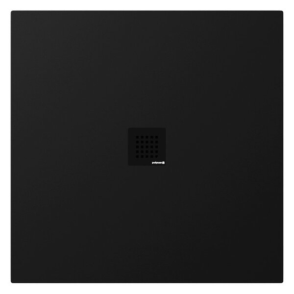 Polysan Polysan, cadă de duș TRENECA din marmură turnată cu posibilitate de reglare a dimensiunii 90x90cm, negru mat, 84300.21