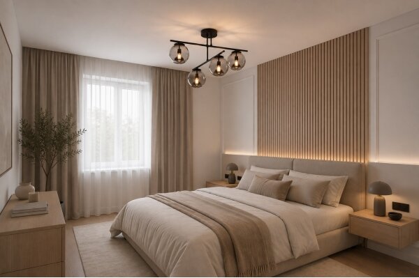 BRILAGI - Lustră aplicată DIOR 4xE27/60W/230V negru/gri fumuriu