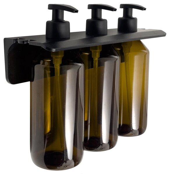 Gedy Gedy, Dispenser de săpun triplu suspendat GROUPER, 3x500ml, maro, 2160
