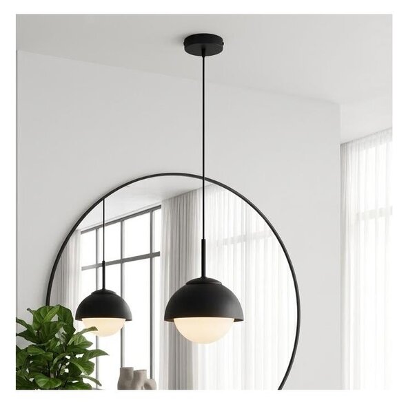 BRILAGI - Lampă suspendată pe cablu COSMO 1xE27/60W/230V diam. 18 cm neagră