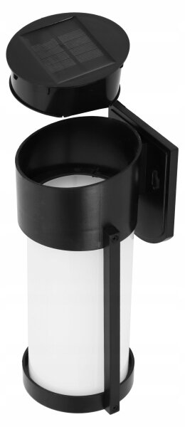LED Lampă de perete solară LED/3,7V 300 mAh IP44 neagră