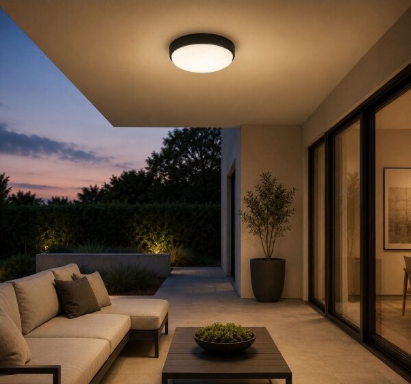 Rabalux 77223 - plafonieră LED de exterior HORT2 LED/14W/230V IP54 neagră