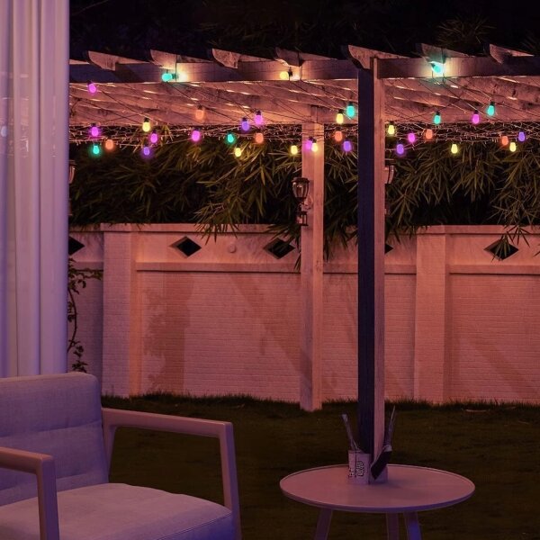 Ghirlandă decorativă solară LED RGB 15x LED/18 funcții USB 6 m IP44 neagră