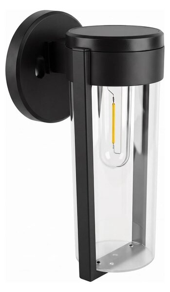 Lampă solară de perete cu LED 1W/3,7V 500 mAh IP65 negru