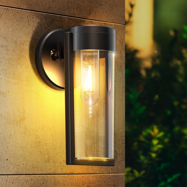Lampă solară de perete cu LED 1W/3,7V 500 mAh IP65 negru