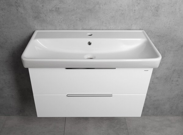 Bruckner Bruckner, dulap NEON cu chiuveta ceramica 80x41,5 cm, alb, 501.115.0
