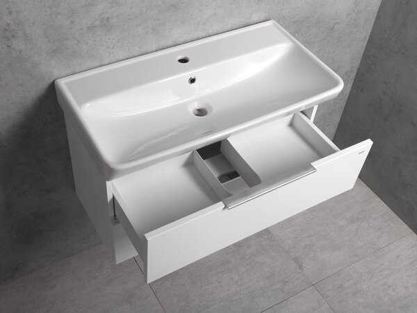 Bruckner Bruckner, dulap NEON cu chiuveta ceramica 80x41,5 cm, alb, 501.115.0