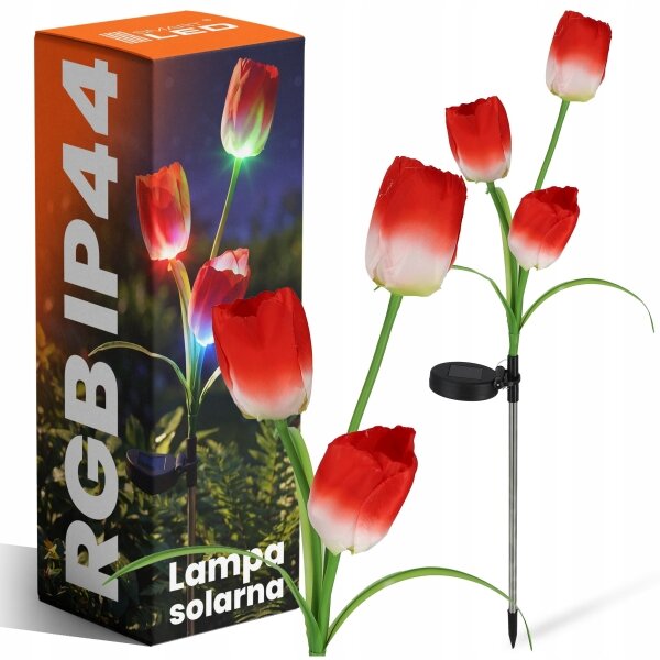 Lampă decorativă solară LED RGB 3xLED/3,7V 200 mAh IP44 tulipán