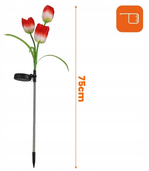 Lampă decorativă solară LED RGB 3xLED/3,7V 200 mAh IP44 tulipán
