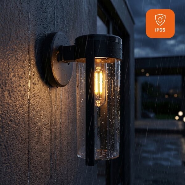 Lampă solară de perete cu LED 1W/3,7V 500 mAh IP65 negru