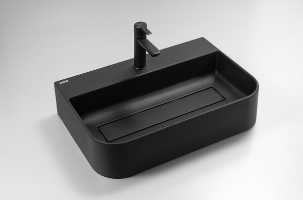 Deante Arnika, lavoar blat granit 505x405x135 mm, negru mat, DEA-CQA_NU5S