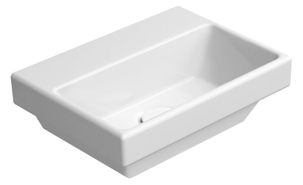 GSI GSI, lavoar ceramic NORM 35x26cm, fără orificiu, alb ExtraGlaze, 8650011