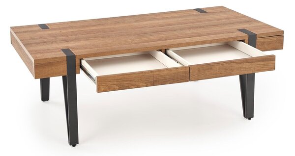 Masuta cafea cu sertare Tuluza, nuc honey, 120X55X42 CM