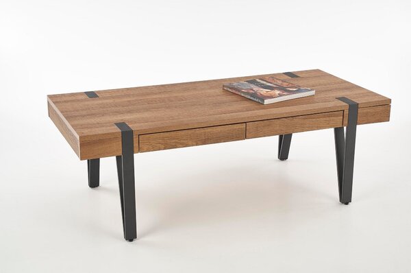 Masuta cafea cu sertare Tuluza, nuc honey, 120X55X42 CM