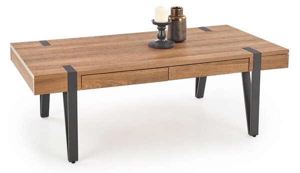 Masuta cafea cu sertare Tuluza, nuc honey, 120X55X42 CM