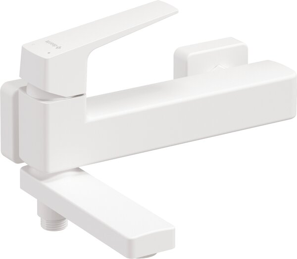 Deante Blur, baterie de cadă cu montare pe perete și gură pivotantă, 150 mm, alb mat, DEA-BQL_A12M