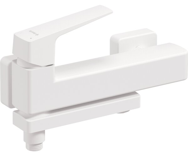 Deante Blur, baterie de cadă cu montare pe perete și gură pivotantă, 150 mm, alb mat, DEA-BQL_A12M
