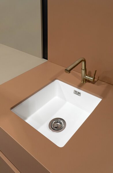 Deante Sabor, chiuveta ceramica cu 1 vas 450x478x215 mm, alb, DEA-ZCB_A103