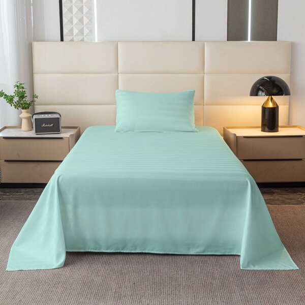 Cearsaf de hotel din microfibra 140x240 cm si husa pentru perna 50x70 cm JASMINE, mentol Inchidere: Tip hotel