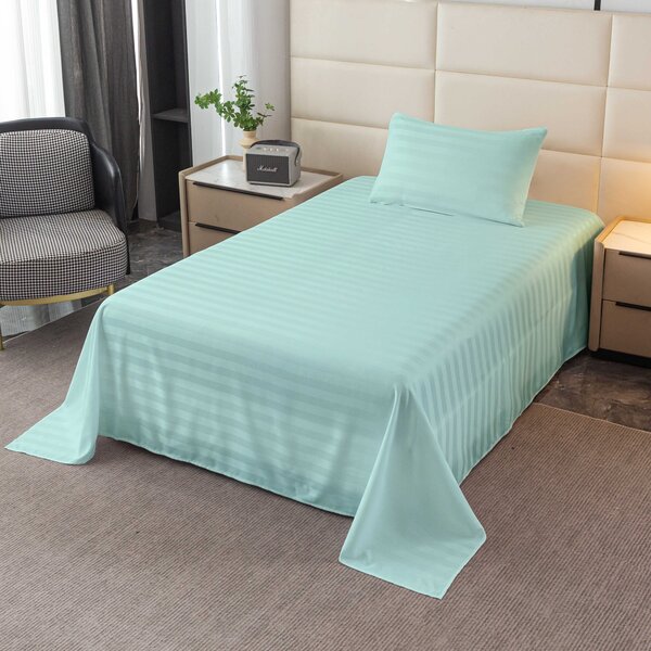 Cearsaf de hotel din microfibra 140x240 cm si husa pentru perna 50x70 cm JASMINE, mentol Inchidere: Tip hotel