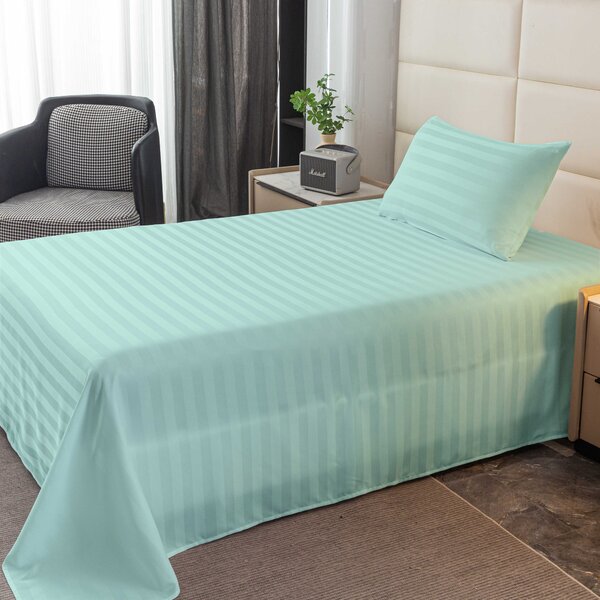 Cearsaf de hotel din microfibra 140x240 cm si husa pentru perna 50x70 cm JASMINE, mentol Inchidere: Tip hotel