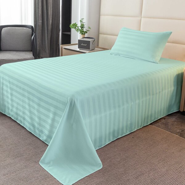 Cearsaf de hotel din microfibra 140x240 cm si husa pentru perna 50x70 cm JASMINE, mentol Inchidere: Tip hotel