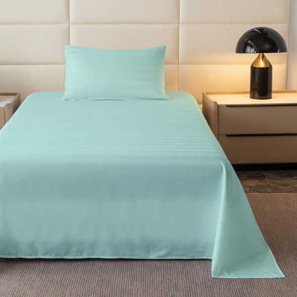 Cearsaf de hotel din microfibra 140x240 cm si husa pentru perna 50x70 cm JASMINE, mentol Inchidere: Tip hotel