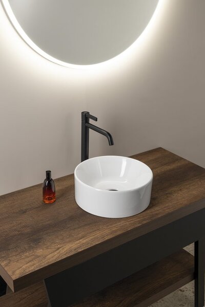 GSI Lavoar de blat ceramic GSI, KUBE X, diametru 32cm, alb ExtraGlaze, 943511