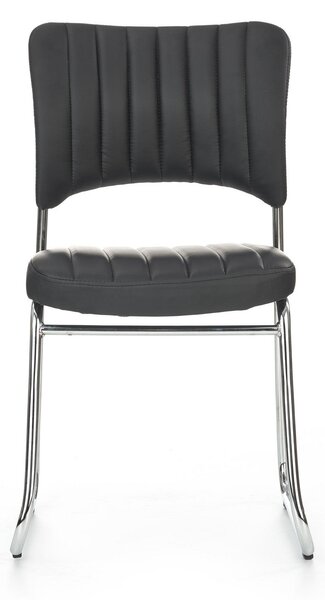 Scaune tapitate imitatie piele Rapid Black, 48X58X83 CM