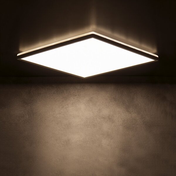 KANLUX KANLUX, Plafonieră LED AZPO, 420x420mm, 22W, 3000/4000/6000K, IP54, negru mat, 31535