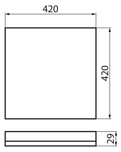 KANLUX KANLUX, Lampă de tavan LED AZPO, 420x420mm, 22W, 3000/4000/6000K, IP54, alb, 31534