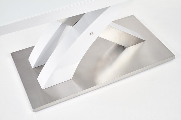 Masa extensibila alb lucios Sandor, 160/220X90X77 cm