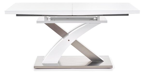 Masa extensibila alb lucios Sandor, 160/220X90X77 cm