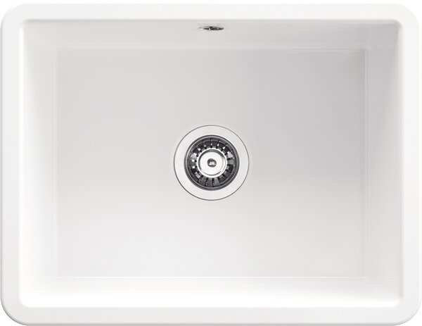 Deante Lumi, chiuveta ceramica cu 1 vas 557x430x194 mm, alb, DEA-ZCU_610C
