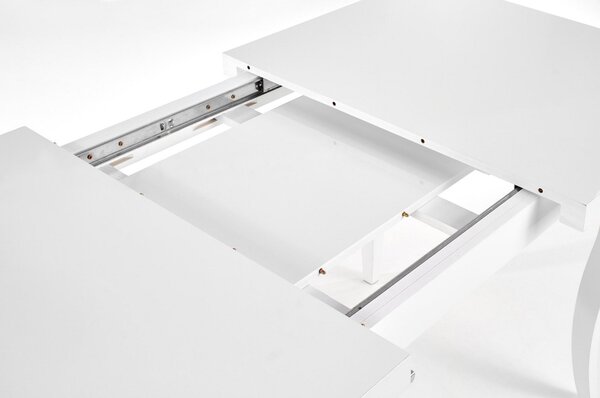 Masa alba extensibila sufragerie Mozart, 140/180X80X75 CM
