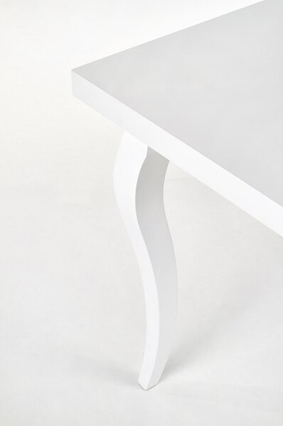 Masa alba extensibila sufragerie Mozart, 140/180X80X75 CM