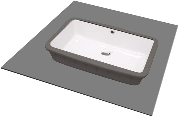 Deante Temisto, chiuveta ceramica incastrata 500x300x173 mm, alb lucios, DEA-CDT_6U5U