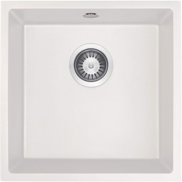 Deante Corda, chiuveta cu 1 camera 440x440x200mm, alb mat, DEA-ZQA_A10A