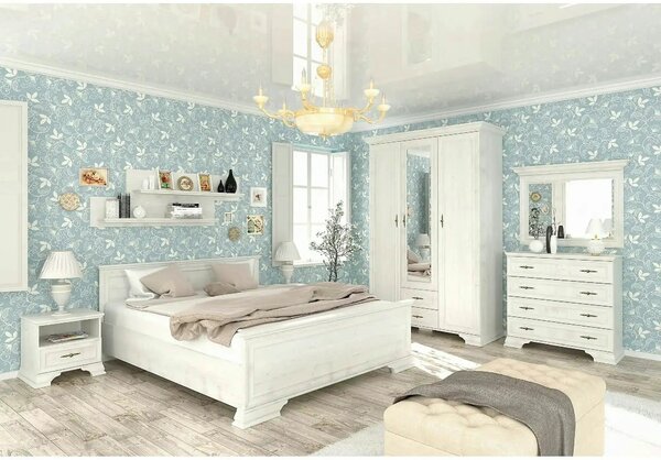 Comoda pin alb anderson IRYS, PAL laminat, cu 4 sertare, 93x39x89 cm