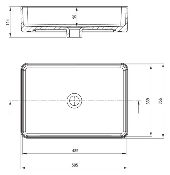 Deante Deante, chiuveta blat 505x355x145mm, alb lucios, DEA-CGS_6U5S
