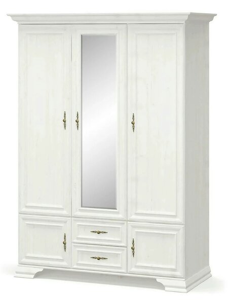 Dulap 5 usi IRYS, pin alb anderson, PAL laminat, 145x62x212 cm