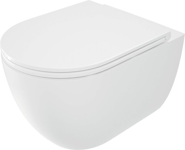 Deante Vas rotund, suspendat pentru WC Rimless 515x362x366 mm, alb lucios, DEA-CGRD6ZPW