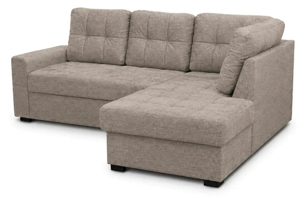 Coltar extensibil pentru living HERA, sezlong dreapta, stofa maro desc