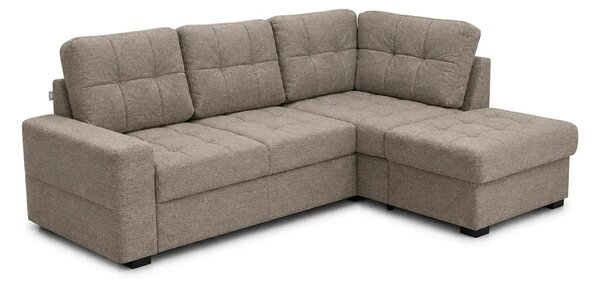 Coltar extensibil pentru living HERA, sezlong dreapta, stofa maro desc
