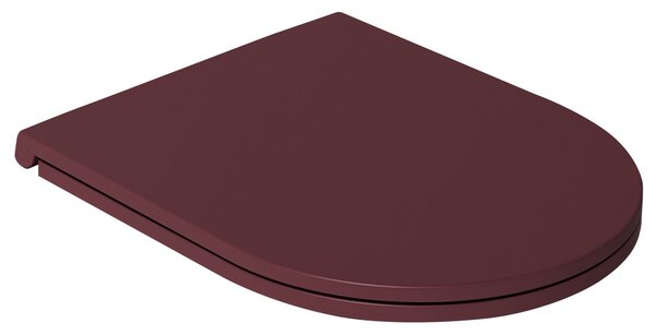 Isvea Isvea, Capac WC INFINITY SLIM, închidere silențioasă, Easy Take, maro mat, roșu, 40KF0543I