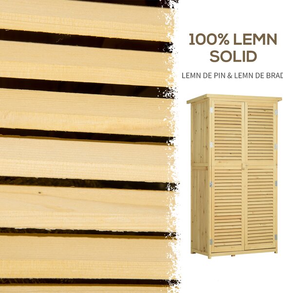Magazie pentru exterior Outsunny, 87x46.5x160 cm | Aosom Romania