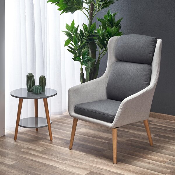 Scaun design scandinav Purio, gri, 67x75x103 cm